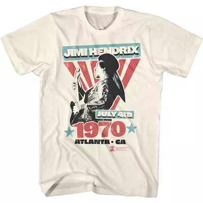 Buy Jimi Hendrix July 4th 1970 Atlanta GA Men's T Shirt Rock Music Merch • 40.37£