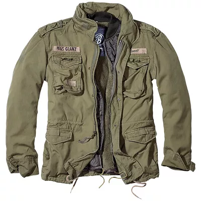 Buy Brandit Classic M65 Mens Field Jacket Warm Lining Hunting Parka Army Coat Olive  • 124.95£