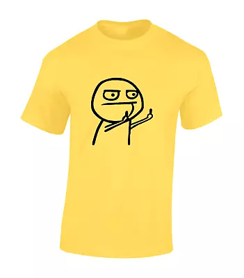 Buy Middle Finger Stickman Mens T Shirt Funny Rude Joke Design Gift Idea Top • 8.99£