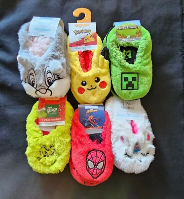 Buy Bnwt Primark Kids Boys Girls Slipper Socks / Footlets - Pooh  - Stitch - Thumper • 9.99£