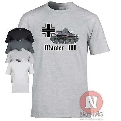 Buy Marder 3 SPG T-shirt WW2 German Military Artillery Armour World Of War Tanks • 14.99£