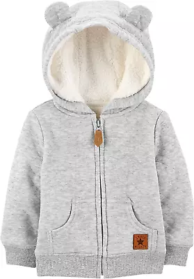 Buy Simple Joys By Carter's Unisex Babies' Hooded Jumper Jacket With Sherpa Lining • 24.23£