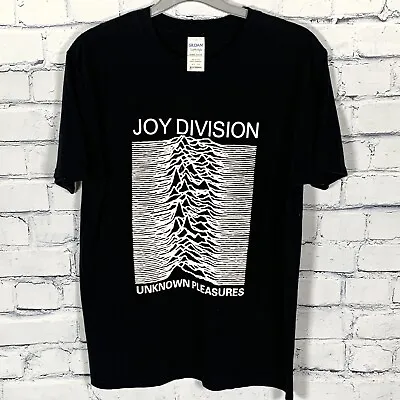 Buy Vintage Gildan Tag Black Joy Division Unknown Pleasures T Shirt Unisex Medium • 14.99£