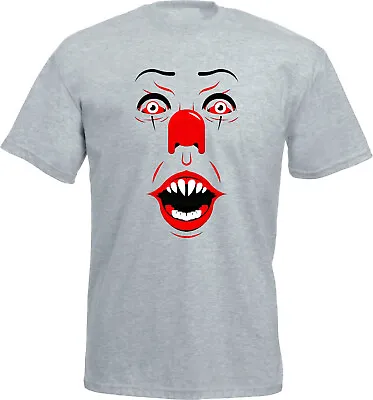 Buy Pennywise Face T-Shirt, Horror Scary Super Villian, Unisex Adult Kids Tee Top • 13.99£