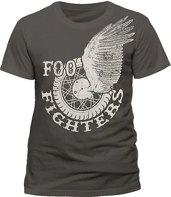 Buy Official Foo Fighters Winged Wheel Mens Charcoal T Shirt Foo Fighters Tee • 14.50£