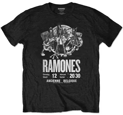 Buy Ramones Belgique Black Eco T-Shirt OFFICIAL • 16.59£
