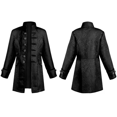 Buy Vintage Mens Steampunk Tailcoat Jacket Gothic Victorian Frock Coat Cosplay Suit • 21.85£