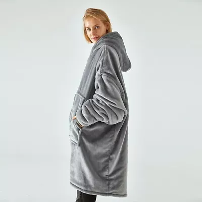 Buy Super Wide Loose Cozy Oversized Wearable Hoodie Sweatshirt Blanket For Adults • 19.99£