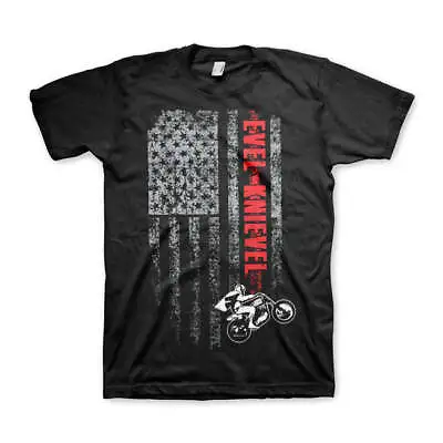 Buy Evel Knievel Flag T-Shirt Black • 21.38£