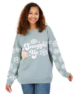 Buy Pusheen Christmas Jumper Womens Ladies Mint Knitted Xmas Sweater • 37.95£