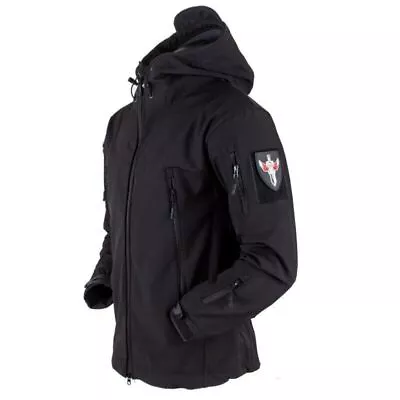 Buy Mens Waterproof Soft Shell Jacket Tactical Hoodie Winter Warm Military Coats UK • 22.79£