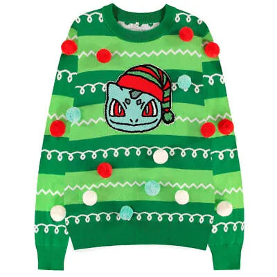 Buy Difuzed Pokemon Bulbasaur Patched Christmas Jumper • 65.19£