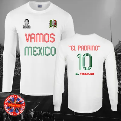 Buy Félix Gallardo El Padrino Vamos Mexico Long Sleeve T-shirt, Football, Narcos • 14.99£