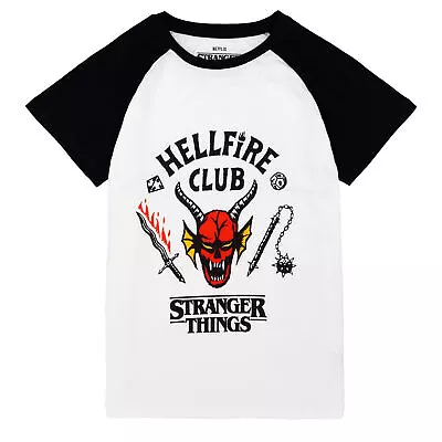 Buy Stranger Things Childrens/Kids Hellfire Club Short-Sleeved T-Shirt NS7387 • 12.12£
