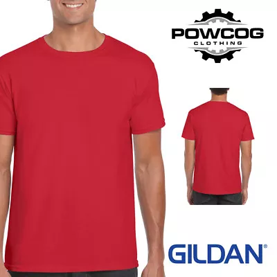 Buy Gildan Mens Plain T Shirt Soft Ring Spun Short Sleeve Crewneck Cotton Top G64000 • 5.49£