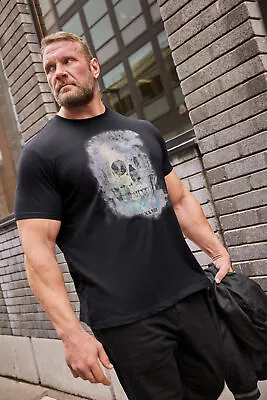 Buy BadRhino Big & Tall Blurred Skull Print T-Shirt • 20£
