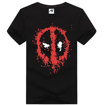 Buy Marvel Deadpool Printed Mens T Shirt Childrens Round Neck Top Tees • 7.99£