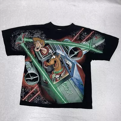 Buy Vintage Cartoon Network Scooby Doo T-Shirt Youth Med Hanna Barbera 1998 • 44.24£