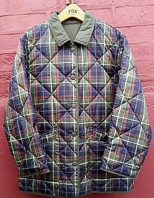 Buy ALEXON Reversable CHECK Quilt Quilted Padded JACKET COAT Field Country Cord 12  • 24.99£