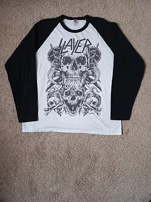 Buy Official Slayer 2012 Raglan T-Shirt - Size XL - Heavy Thrash Metal - Metallica • 16.99£