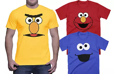 Buy Bert ,Elmo ,Cookie Faces Men Funny T-shirt Gift For Fan - Size S - 5XL • 15.99£