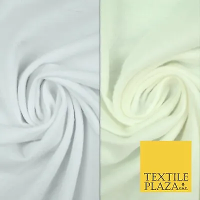 Buy Plain White Cream Winceyette Soft 100% Brushed Cotton Fabric Flannel 59  Wide • 1.50£