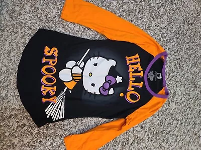 Buy Hello Kitty Halloween T-Shirt “Hello Spooky” Size Small Junior (3/5) - Bl/Orange • 6.75£