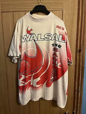 Buy Vintage Single Stitch All Over Print Walsall The Saddlers T Shirt Size XXL • 10£
