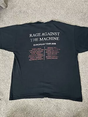 Buy Rage Against The Machine European Tour 2008 Shirt XL • 40£