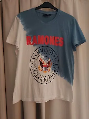 Buy The Ramones Tie Dye T-shirt UK Size Medium White And Blue • 25£