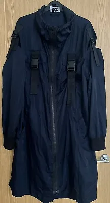 Buy Ivy Park Parachute Utility Blue Long Mac Parka Jacket Women’s Uk Small • 34.99£