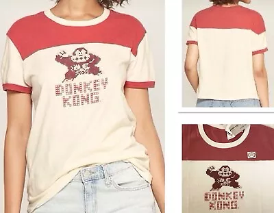 Buy New Nintendo DONKEY KONG Tee Shirt Women M Retro Vintage Style Junk Food Top NWT • 16.98£