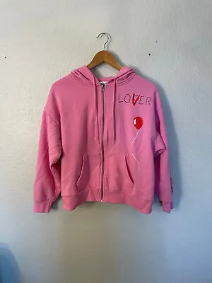Buy IT Pennywise Loser Lover Pink Full Zip Long Sleeve Hoodie Women's Small • 14.19£