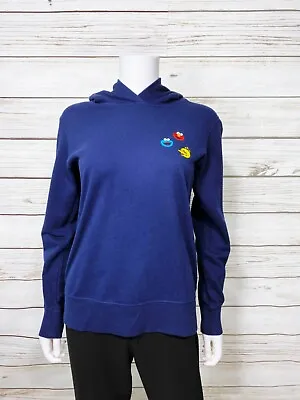 Buy Uniqlo Kaws Sesame Street Womens Hoodie Size S Blue Elmo Cookie Monster Big Bird • 56.69£