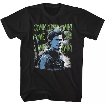 Buy Army Of Darkness Movie Bruce Campbell Ash Williams Come Get Some Men's T Shirt • 47.99£