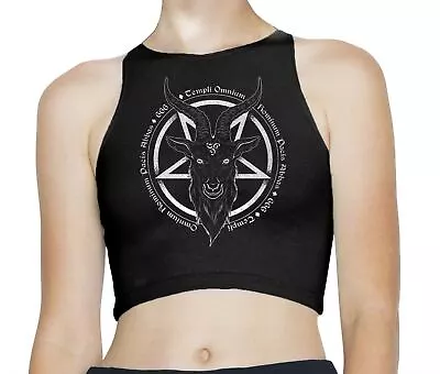 Buy Pentagram Goat Satanic Men's T Shirt - Metal Baphomet Occult Goth Devil • 12.95£