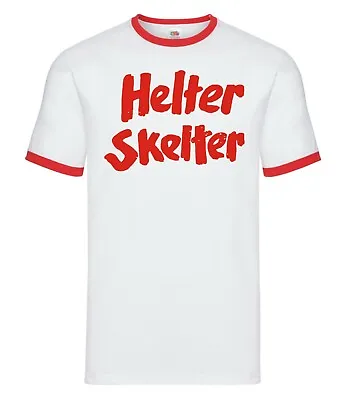 Buy Murderino Charles Manson  Helter Skelter Book Logo  Ringer T-shirt • 14.99£