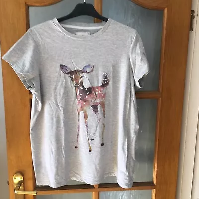 Buy NEXT Bambi Deer Grey T-shirt Large  • 4.49£