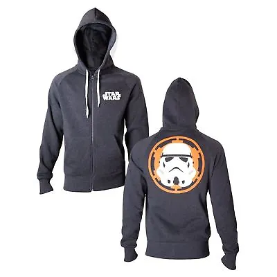 Buy Star Wars Stormtrooper Hoodie Mens Grey Zip Up Hooded Sweatshirt Unisex • 39.99£