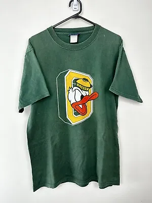 Buy Vintage 90s University Of Oregon Daffy Duck Disney Green Tshirt ￼JANSPORT Size M • 24.78£