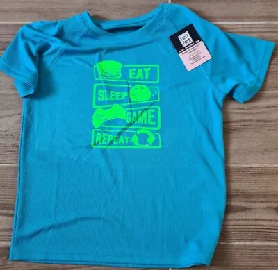 Buy Eat, Sleep, Game, Repeat - Neon Green Gaming Kids T-shirt - Personalise • 6.99£