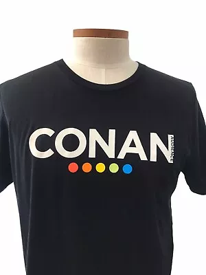 Buy Conan Audience T-Shirt Late Night With Conan O'Brien Black Cotton Bella Canvas L • 21.74£