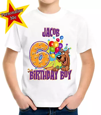 Buy Personalised Scooby Doo Dog Birthday T-Shirt Celebration Girls / Boys Ideal Gift • 13.99£