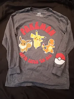Buy Pokemon Boys Long Sleeve Shirt XL Pikachu Charmander Eevee • 5.61£