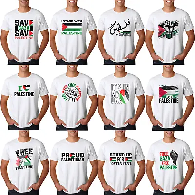 Buy Free Palestine T-Shirt Arabic Gaza Freedom End Israeli Ladies Mens Occupation UK • 8.95£