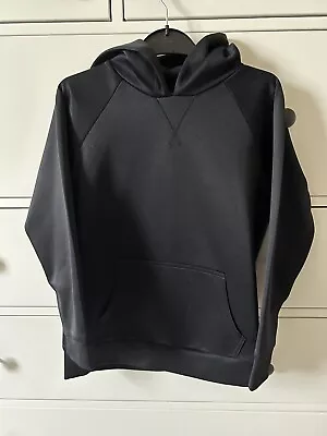 Buy Unisex Age 10 (9/10 Fit) Next Black Shiny Hoodie + Long Sleeves, Great Condition • 4£