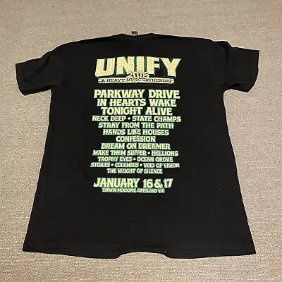 Buy Unify Gathering Shirt Large Black Festival Heavy Metal Music Parkway Drive 2016 • 21.90£