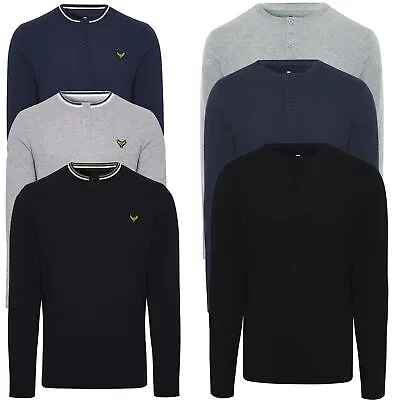 Buy Men Threadbare Grandad Cotton Shirt 3 Pack Long Sleeve Granddad T-Shirts Casual • 27.99£