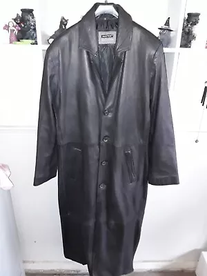 Buy Aviatrix Size S Long Matrix Style Leather Jacket Goth Dom Unisex • 45£