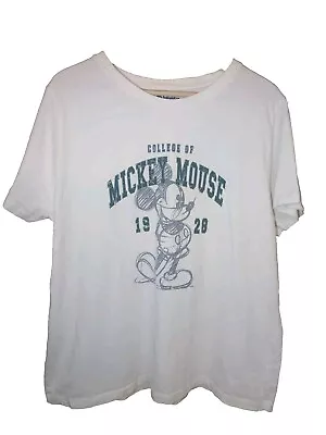 Buy Disney Mickey Mouse “College Of 1928  T Shirt Top Tee I Womens Plus Size UK 20 • 9.95£
